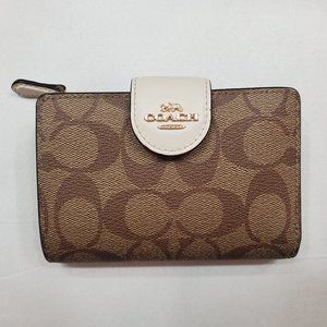 Coach corner zip wallet